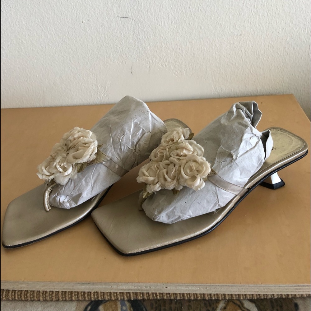 Bebe elegant low-heel slides, size 8